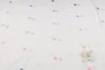 Pearl Garden Ivory Woven Design Flowy HandLoom Pure Soft Cotton Fabric - Image 4