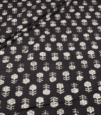 Authentic Bagru Handblock Printed Pure Soft Cotton Fabric