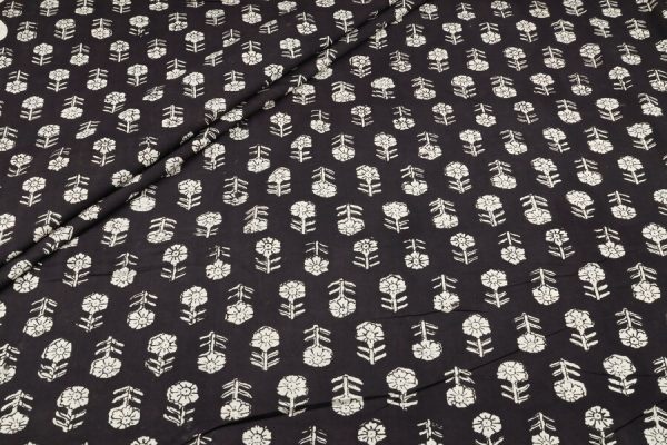 Authentic Bagru Handblock Printed Pure Soft Cotton Fabric