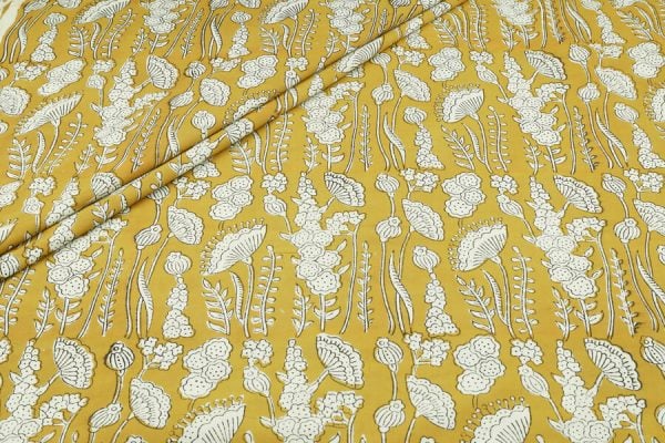 Authentic Bagru Handblock Printed Pure Soft Cotton Fabric