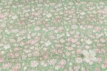 Mint Blossom Garden Floral Handblock Printed 100% Pure Soft Cotton Fabric - Image 4