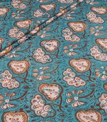 Authentic Bagru Handblock Printed Pure Soft Cotton Fabric