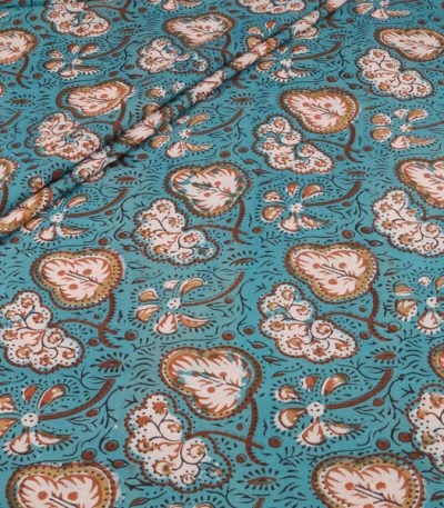 Authentic Bagru Handblock Printed Pure Soft Cotton Fabric