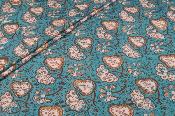 Authentic Bagru Handblock Printed Pure Soft Cotton Fabric