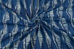 Sapphire Wave Bagru Handblock Printed Cotton Fabric - Image 3