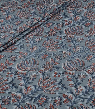 Authentic Bagru Handblock Printed Pure Soft Cotton Fabric