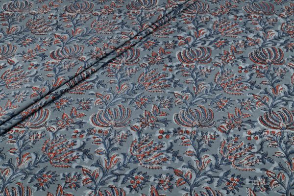 Authentic Bagru Handblock Printed Pure Soft Cotton Fabric