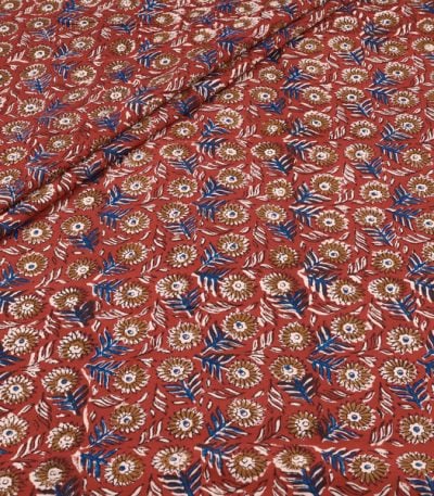 Authentic Bagru Handblock Printed Pure Soft Cotton Fabric