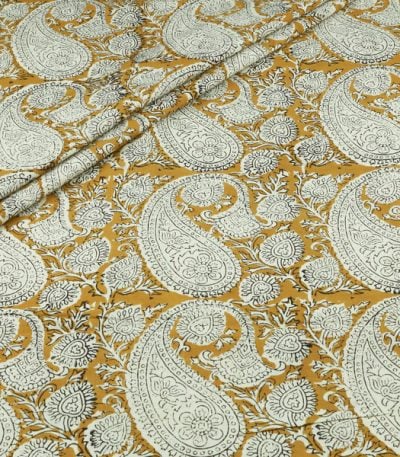 Authentic Bagru Handblock Printed Pure Soft Cotton Fabric