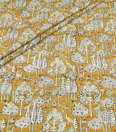 Authentic Bagru Handblock Printed Pure Soft Cotton Fabric
