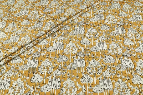 Authentic Bagru Handblock Printed Pure Soft Cotton Fabric