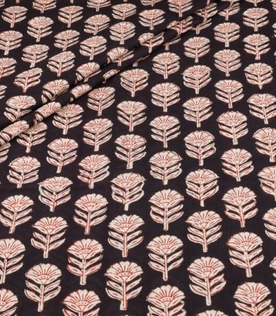Authentic Bagru Handblock Printed Pure Soft Cotton Fabric