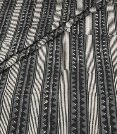 Authentic Bagru Handblock Printed Pure Soft Cotton Fabric