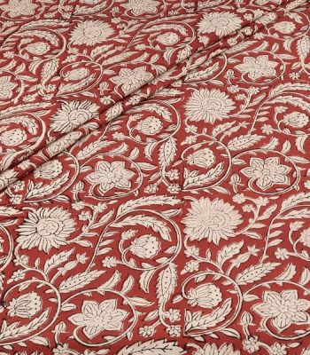 Authentic Bagru Handblock Printed Pure Soft Cotton Fabric