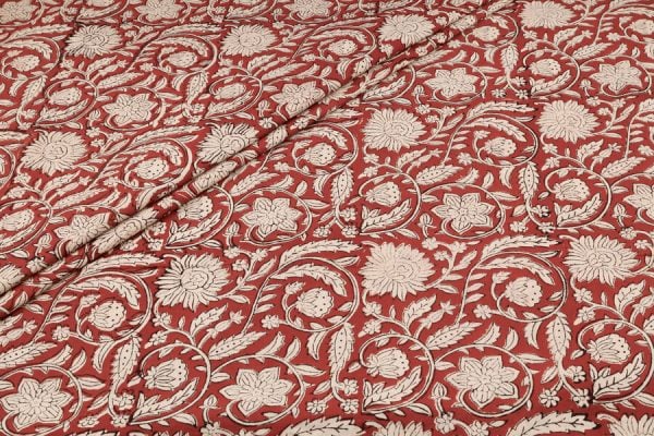 Authentic Bagru Handblock Printed Pure Soft Cotton Fabric