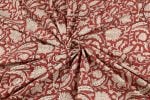 Brick Rose Heritage Bagru Handblock Printed Cotton Fabric - Image 3