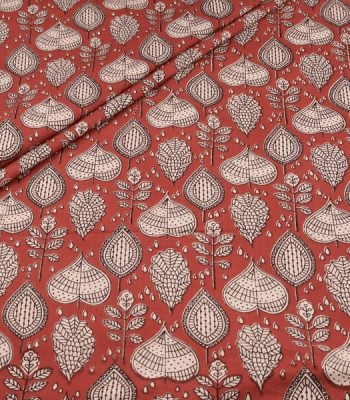Authentic Bagru Handblock Printed Pure Soft Cotton Fabric