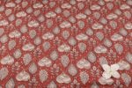Cinnamon Leaf Bagru Handblock Printed Cotton Fabric - Image 4