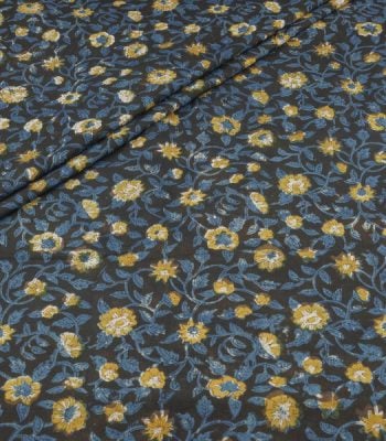 Authentic Bagru Handblock Printed Pure Soft Cotton Fabric