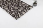 Ebony Floral Classic Bagru Handblock Printed Cotton Fabric - Image 2