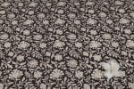 Ebony Floral Classic Bagru Handblock Printed Cotton Fabric - Image 4
