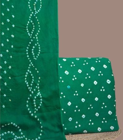 Authentic Handmade Tie-Dye Bandhani Cotton Dupatta & Top Fabric