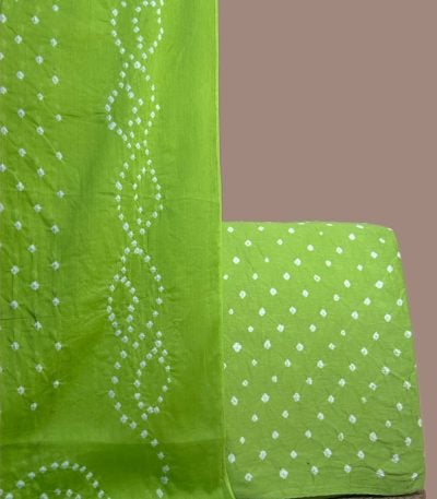 Authentic Handmade Tie-Dye Bandhani Cotton Dupatta & Top Fabric
