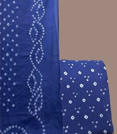 Authentic Handmade Tie-Dye Bandhani Cotton Dupatta & Top Fabric