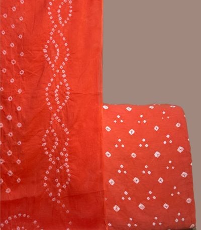 Authentic Handmade Tie-Dye Bandhani Cotton Dupatta & Top Fabric