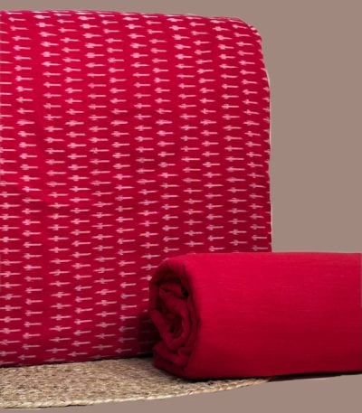 Authentic Mercerised Ikkat with Handloom woven 100% Pure Cotton Ikat Fabric