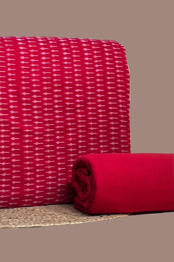 Authentic Mercerised Ikkat with Handloom woven 100% Pure Cotton Ikat Fabric