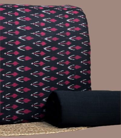 Authentic Mercerised Ikkat with Handloom woven 100% Pure Cotton Ikat Fabric