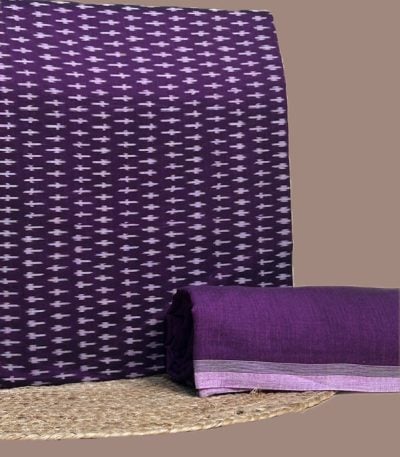 Authentic Mercerised Ikkat with Handloom woven 100% Pure Cotton Ikat Fabric