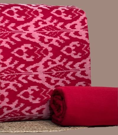 Authentic Mercerised Ikkat with Handloom woven 100% Pure Cotton Ikat Fabric