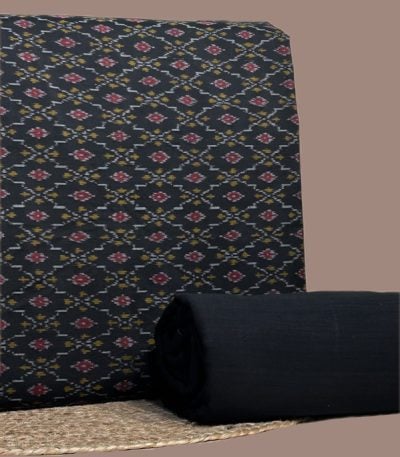 Authentic Mercerised Ikkat with Handloom woven 100% Pure Cotton Ikat Fabric