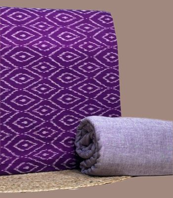 Authentic Mercerised Ikkat with Handloom woven 100% Pure Cotton Ikat Fabric