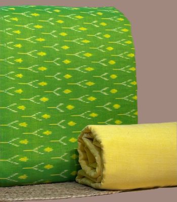 Authentic Mercerised Ikkat with Handloom woven 100% Pure Cotton Ikat Fabric