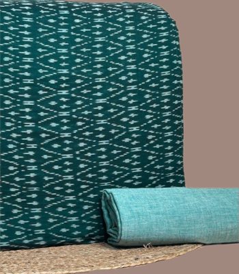 Authentic Mercerised Ikkat with Handloom woven 100% Pure Cotton Ikat Fabric
