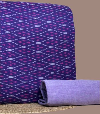 Authentic Mercerised Ikkat with Handloom woven 100% Pure Cotton Ikat Fabric