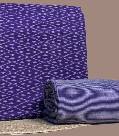 Authentic Mercerised Ikkat with Handloom woven 100% Pure Cotton Ikat Fabric
