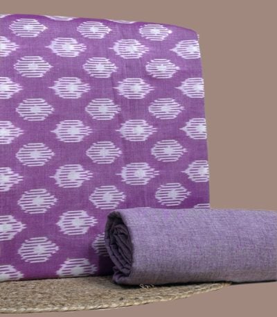Authentic Mercerised Ikkat with Handloom woven 100% Pure Cotton Ikat Fabric