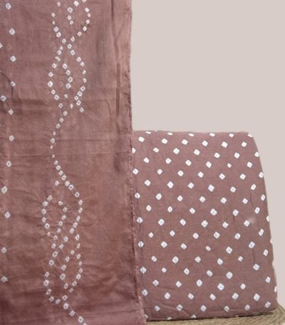 Authentic Handmade Tie-Dye Bandhani Cotton Dupatta & Top Fabric