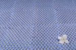 Periwinkle Cobalt Floral Buti Pure Soft Cotton HandBlock Printed Fabric - Image 4