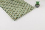 Celadon Paisley Buti Pure Soft Cotton HandBlock Printed Fabric - Image 2