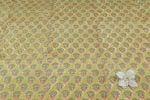 Mustard Sage Floral Buti Pure Soft Cotton HandBlock Printed Fabric - Image 4