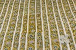 Golden Emerald Floral Stripe Pure Soft Cotton HandBlock Printed Fabric - Image 4