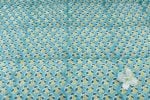 Turquoise Floral Buti Pure Soft Cotton HandBlock Printed Fabric - Image 4