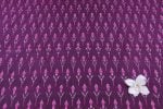 Plum Magenta Ikat Arrow Handloom Mercerised Cotton Fabric - Image 4