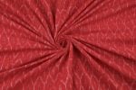 Crimson Ikat Diamond Handloom Mercerised Cotton Fabric - Image 3