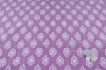 Orchid Ikat Oval Drop Handloom Mercerised Cotton Fabric - Image 4